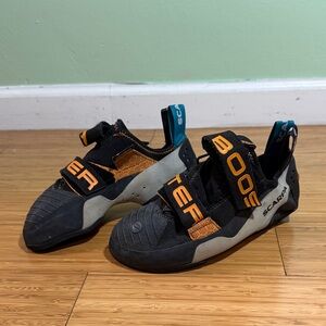 Scarpa Booster Women’s a Rock Climbing Shoes - Black and Orange Accents